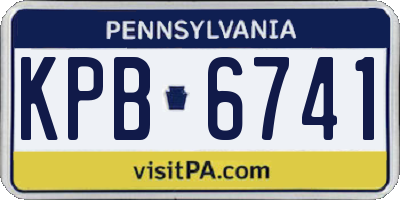 PA license plate KPB6741