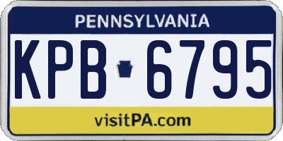 PA license plate KPB6795