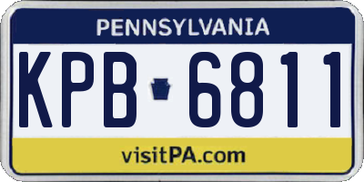 PA license plate KPB6811