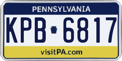 PA license plate KPB6817