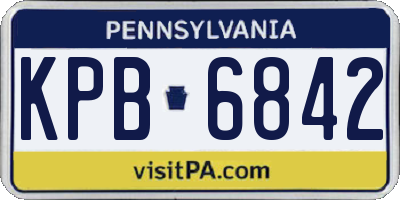 PA license plate KPB6842