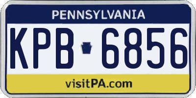 PA license plate KPB6856