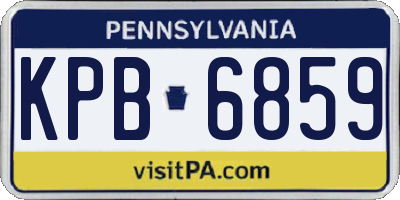 PA license plate KPB6859