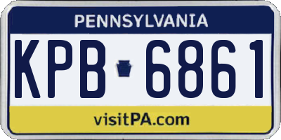 PA license plate KPB6861
