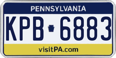 PA license plate KPB6883
