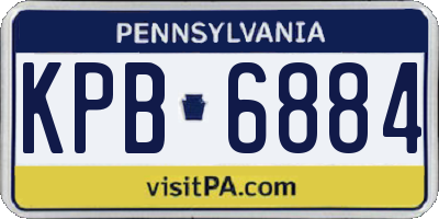 PA license plate KPB6884