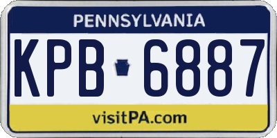 PA license plate KPB6887