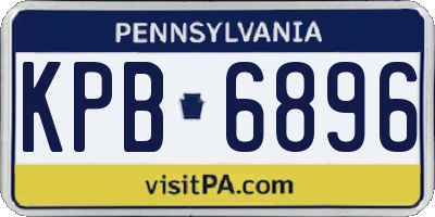 PA license plate KPB6896