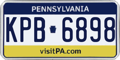 PA license plate KPB6898