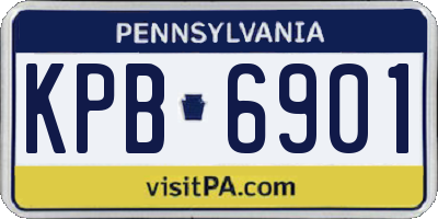 PA license plate KPB6901