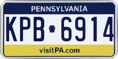 PA license plate KPB6914