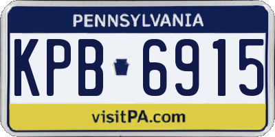 PA license plate KPB6915