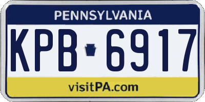 PA license plate KPB6917