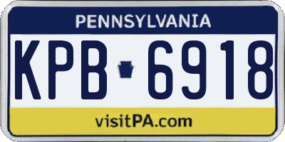 PA license plate KPB6918