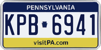 PA license plate KPB6941