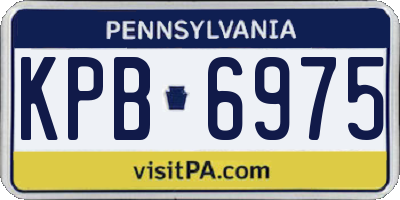 PA license plate KPB6975