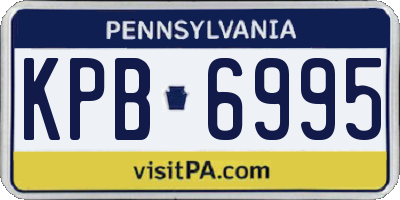 PA license plate KPB6995