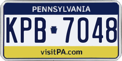 PA license plate KPB7048