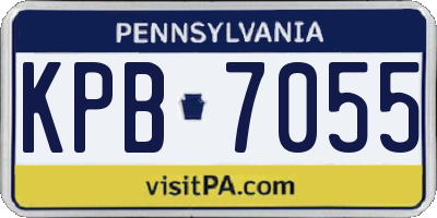 PA license plate KPB7055