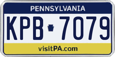 PA license plate KPB7079
