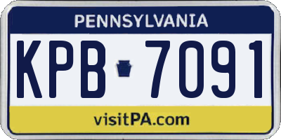 PA license plate KPB7091