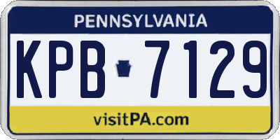 PA license plate KPB7129