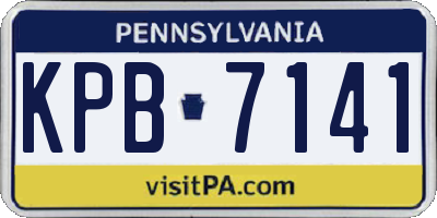 PA license plate KPB7141