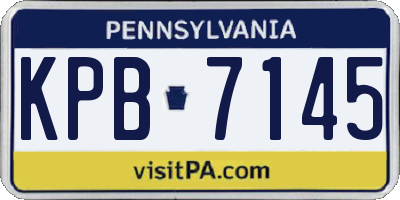 PA license plate KPB7145