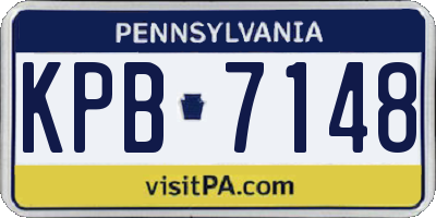 PA license plate KPB7148