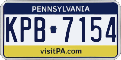 PA license plate KPB7154