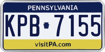 PA license plate KPB7155