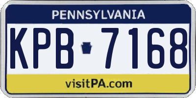 PA license plate KPB7168