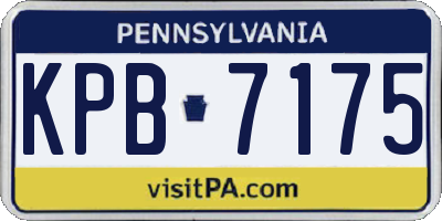 PA license plate KPB7175
