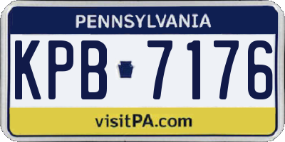 PA license plate KPB7176