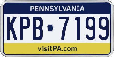 PA license plate KPB7199