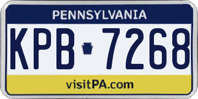 PA license plate KPB7268