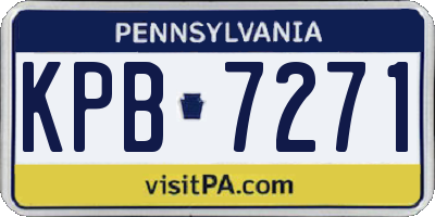PA license plate KPB7271