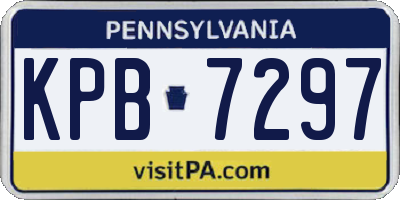 PA license plate KPB7297