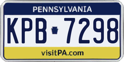 PA license plate KPB7298