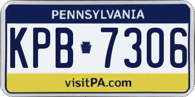 PA license plate KPB7306