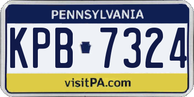 PA license plate KPB7324
