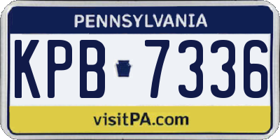 PA license plate KPB7336