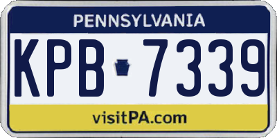 PA license plate KPB7339