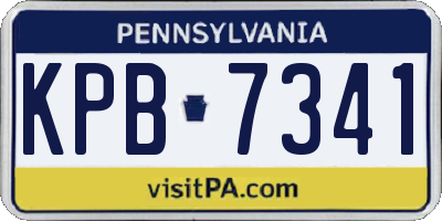 PA license plate KPB7341