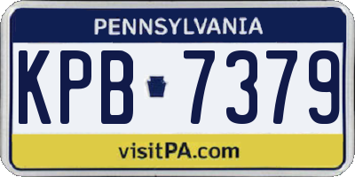 PA license plate KPB7379