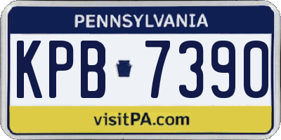 PA license plate KPB7390