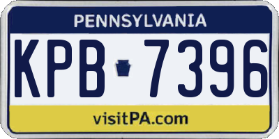 PA license plate KPB7396