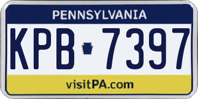 PA license plate KPB7397
