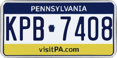 PA license plate KPB7408