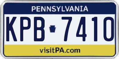 PA license plate KPB7410